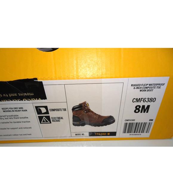 Carhartt Men's CMF6371 Construction Boot, Dark Brown Oil Tanned, Sz 8 - Picture 4 of 12